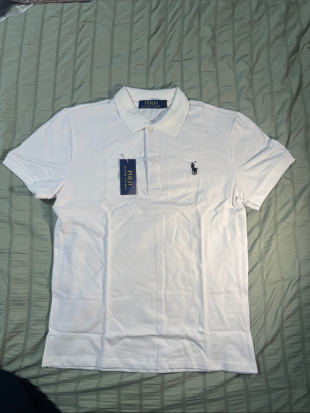 Polo by Ralph Lauren White Polo with Navy Pony